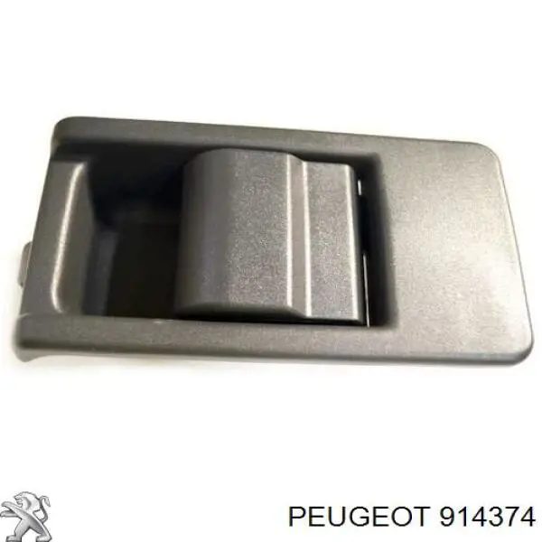 914374 Peugeot/Citroen maçaneta interna direita da porta lateral (deslizante)