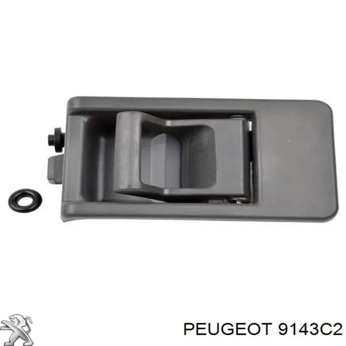 9143C2 Peugeot/Citroen maçaneta interna direita da porta lateral (deslizante)