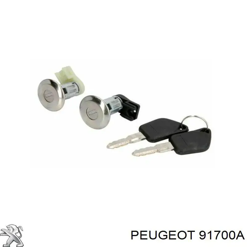 91700A Peugeot/Citroen личинка замка двери передней