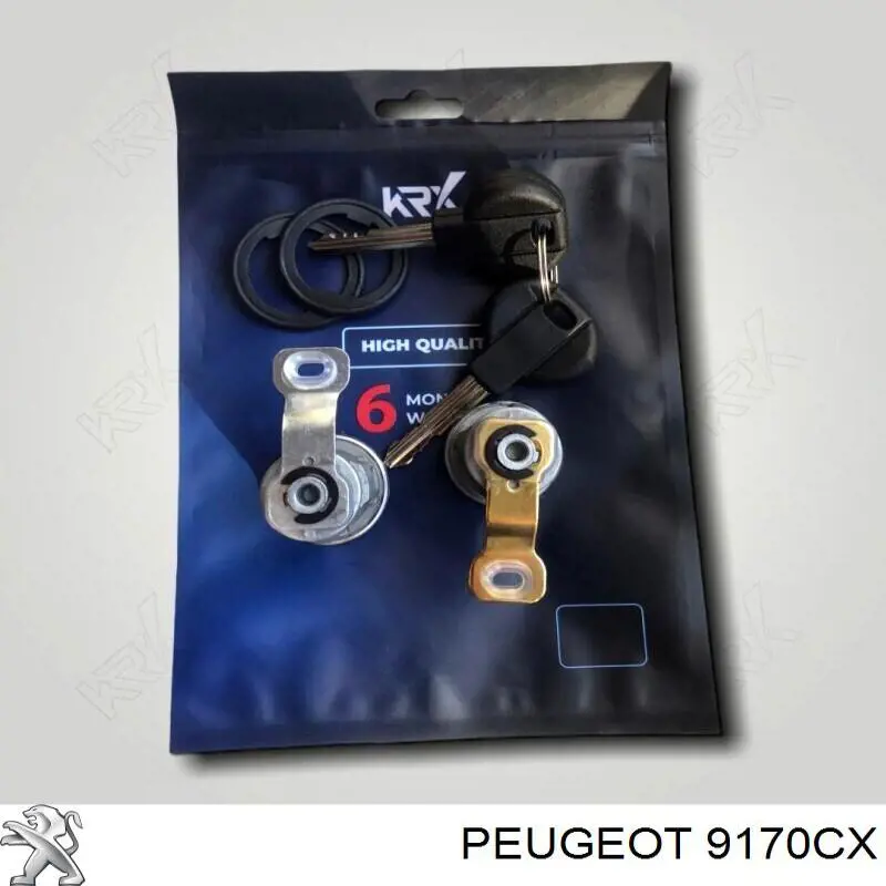 Cilindro de cerradura de puerta delantera 9170CX Peugeot/Citroen