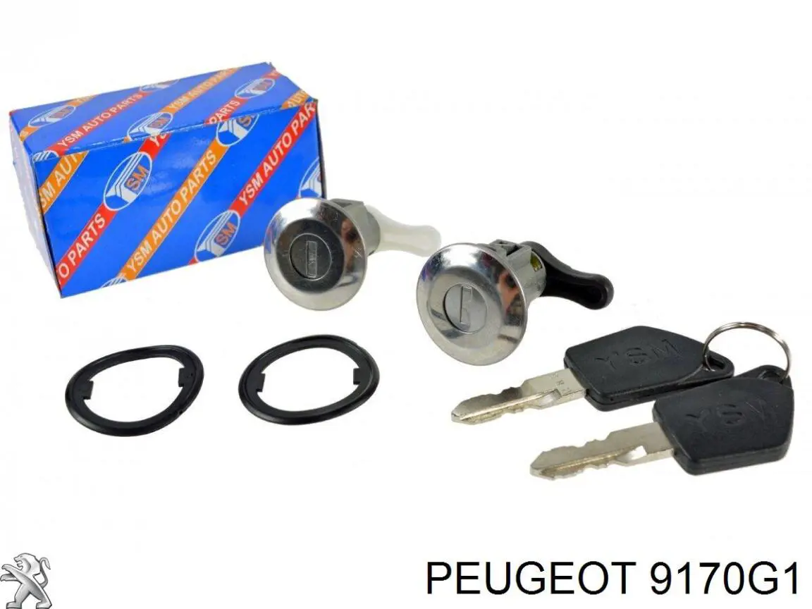 Juego de cilindros de cierre, cerradura de encendido 9170G1 Peugeot/Citroen
