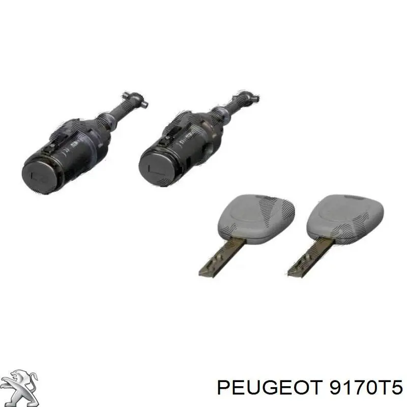 9170T5 Peugeot/Citroen Внутренняя часть замка передней двери