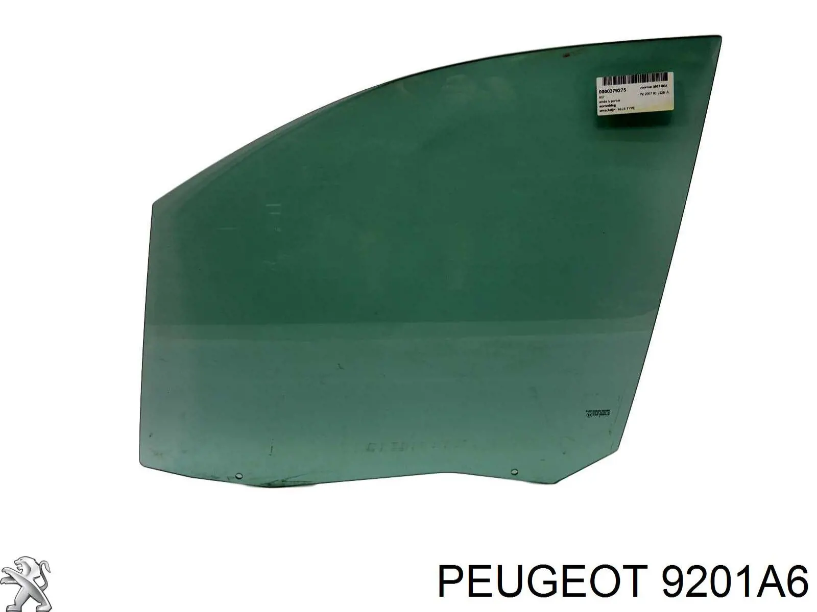 Купить 9201A6 Peugeot/Citroen Стекло передней двери, левой