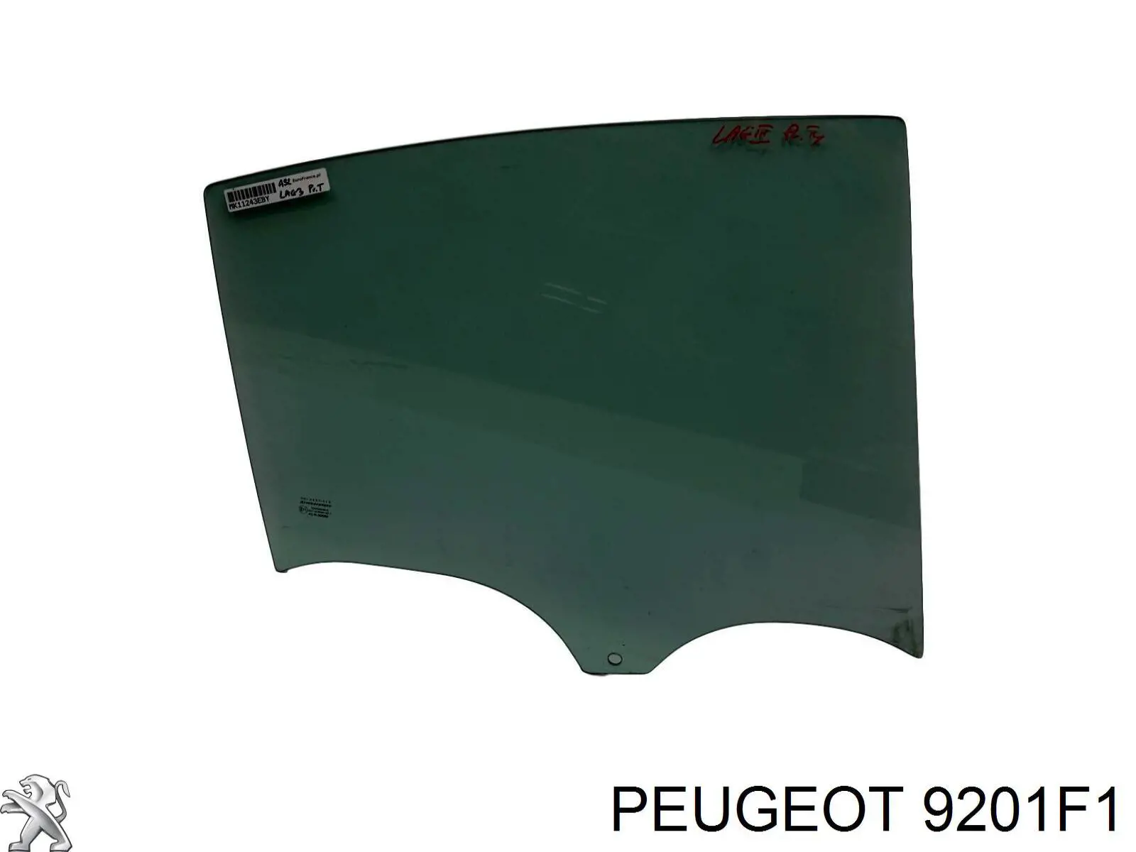 Купить 9201F1 Peugeot/Citroen Стекло передней двери, левой