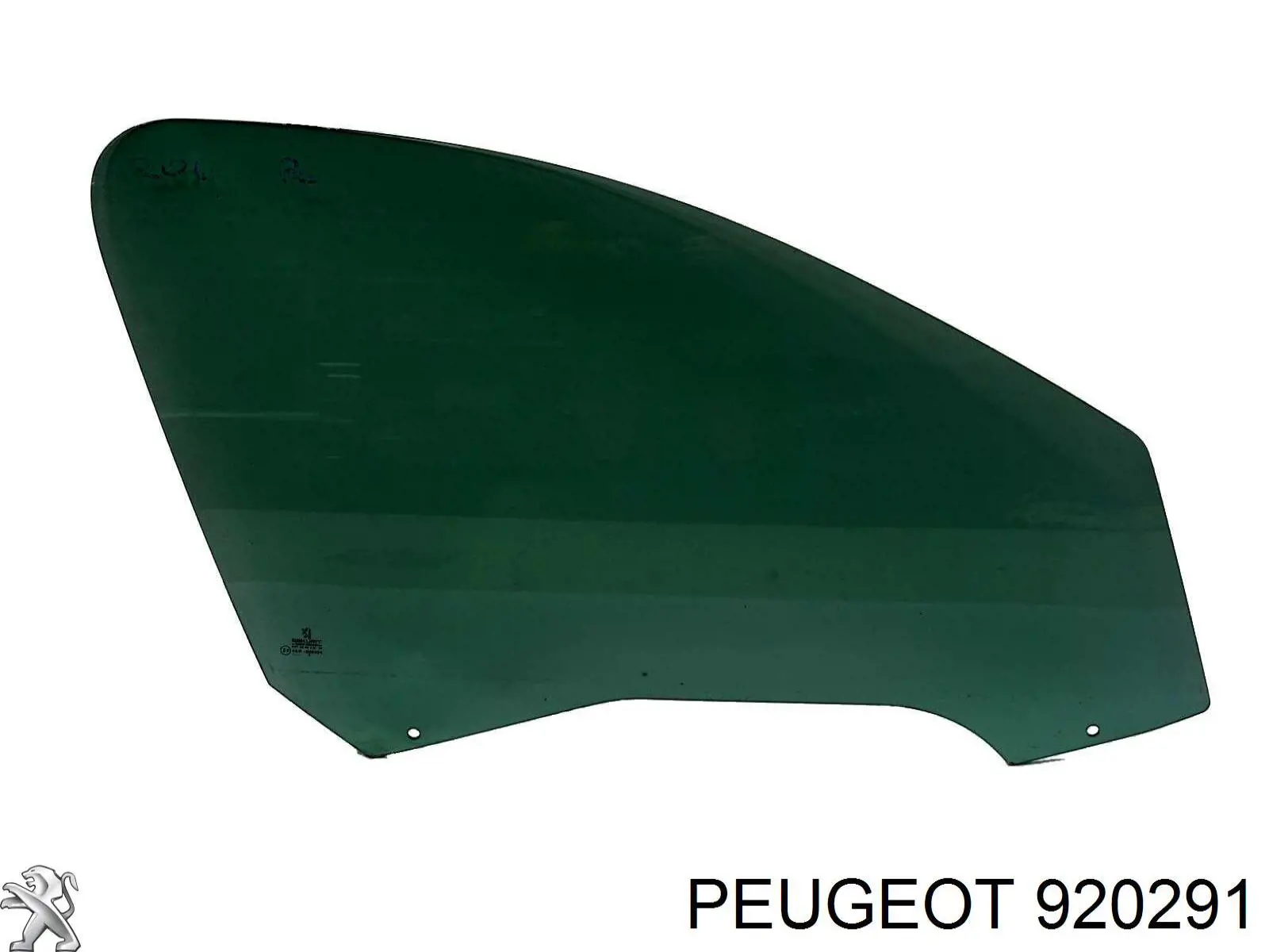 Стекло двери передней правой 920291 Peugeot/Citroen