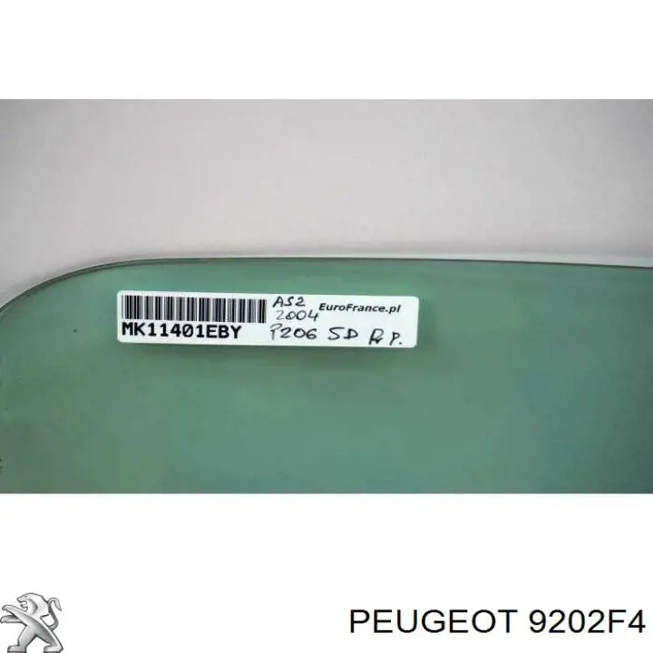 Купить 9202F4 Peugeot/Citroen Стекло двери передней правой