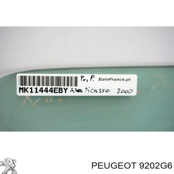 Купить 9202G6 Peugeot/Citroen Стекло двери передней правой