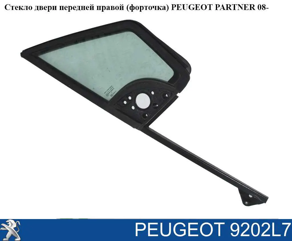 9202L7 Peugeot/Citroen vidro de janelo da porta dianteira direita