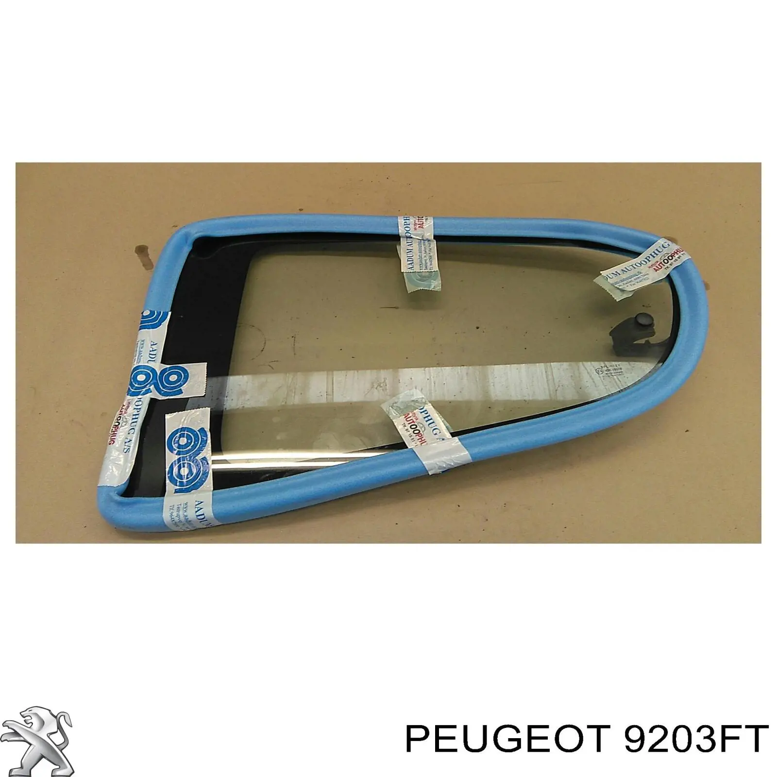 9203FT Peugeot/Citroen vidro da porta traseira esquerda