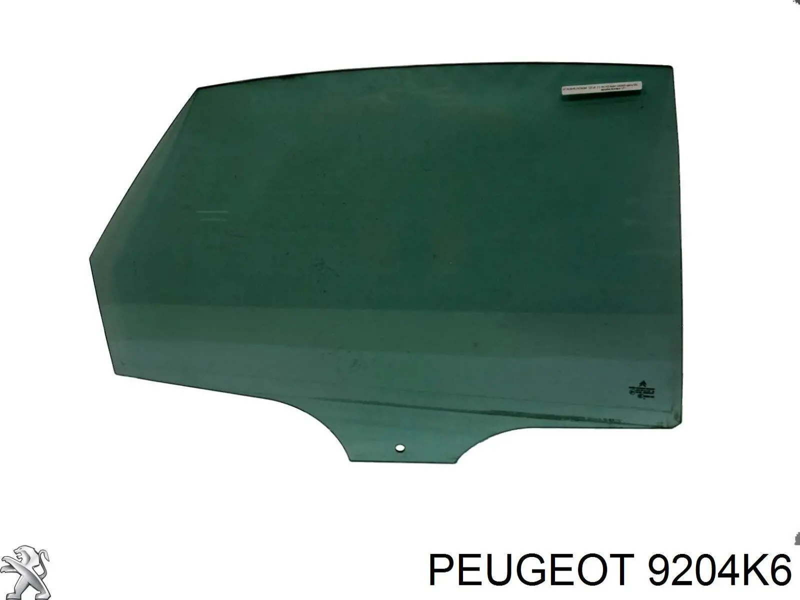 00009204K6 Peugeot/Citroen vidro da porta traseira direita