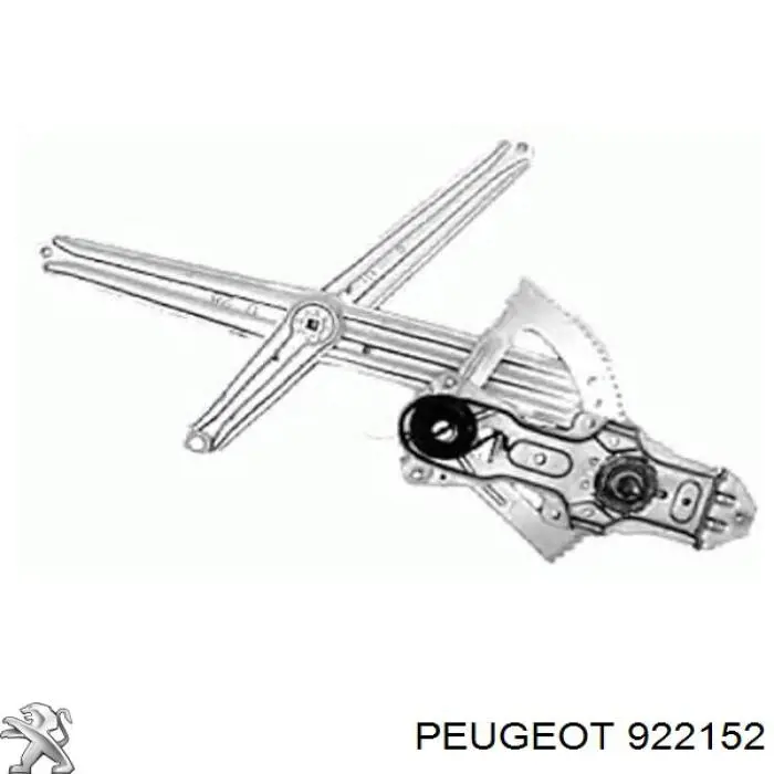 922152 Peugeot/Citroen mecanismo de acionamento de vidro da porta dianteira esquerda