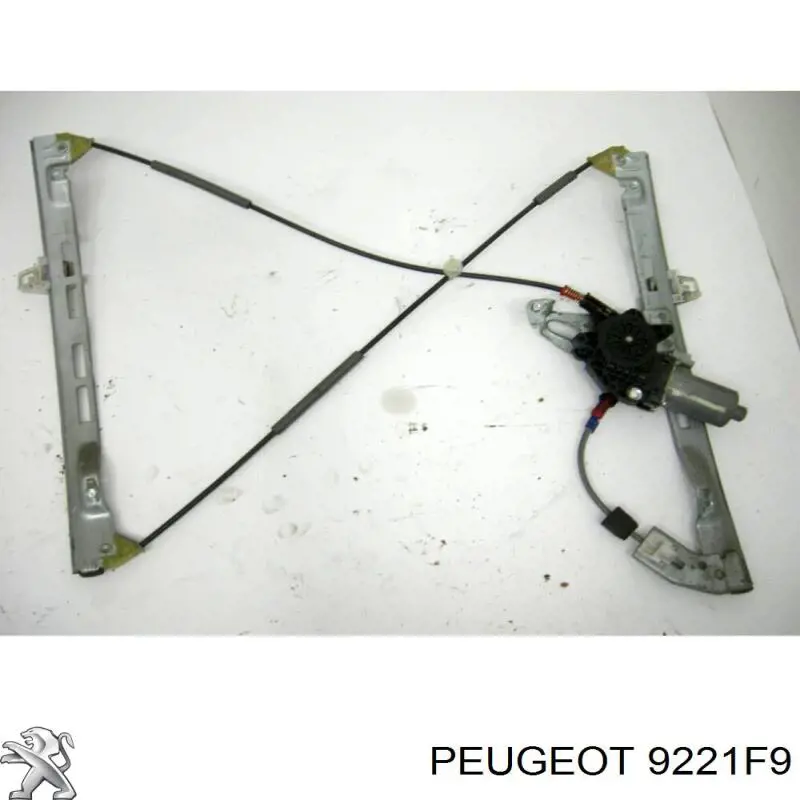 9221F9 Peugeot/Citroen mecanismo de acionamento de vidro da porta dianteira direita