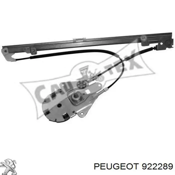 922289 Peugeot/Citroen mecanismo de acionamento de vidro da porta dianteira direita