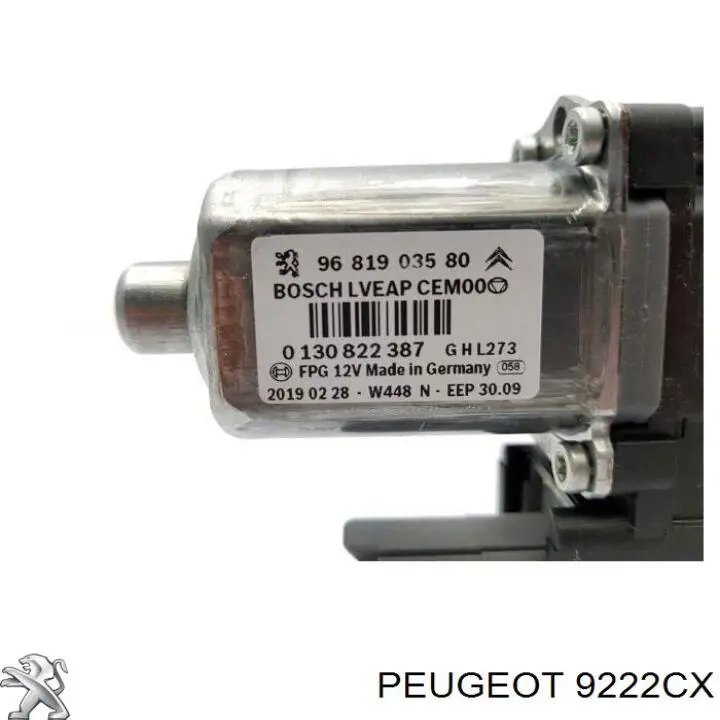 Мотор стеклоподъемника двери передней правой Peugeot/Citroen 9222CX цена, от 19.66 USD