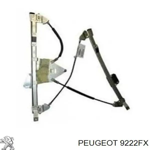 9222FX Peugeot/Citroen mecanismo de acionamento de vidro da porta dianteira direita