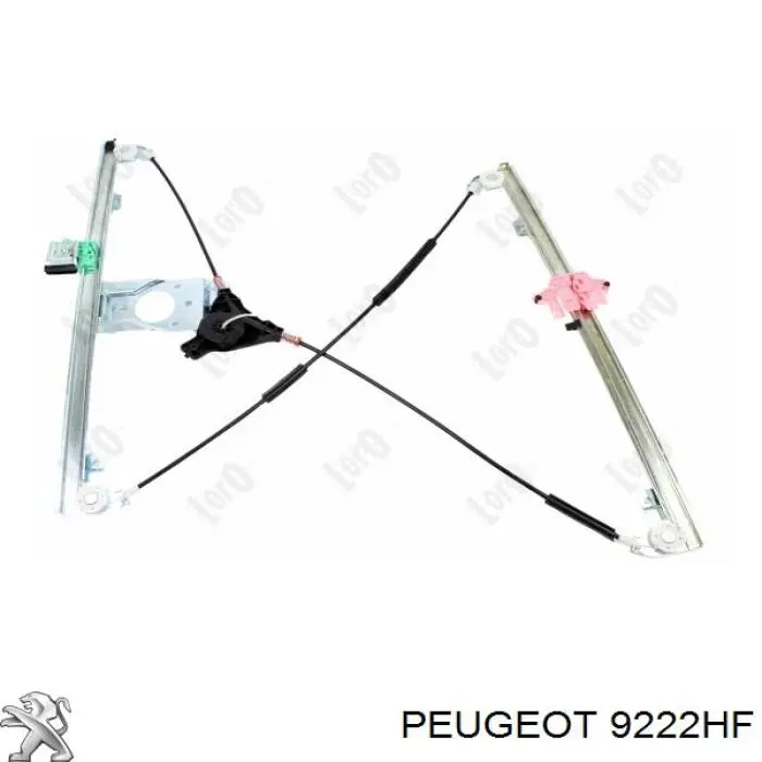 9222HF Peugeot/Citroen mecanismo de acionamento de vidro da porta dianteira direita