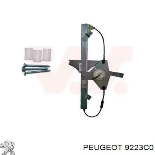 Механизм стеклоподъемника двери задней левой 00009223C0 Peugeot/Citroen