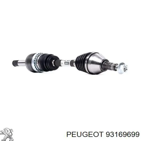 Правая полуось 93169699 Peugeot/Citroen