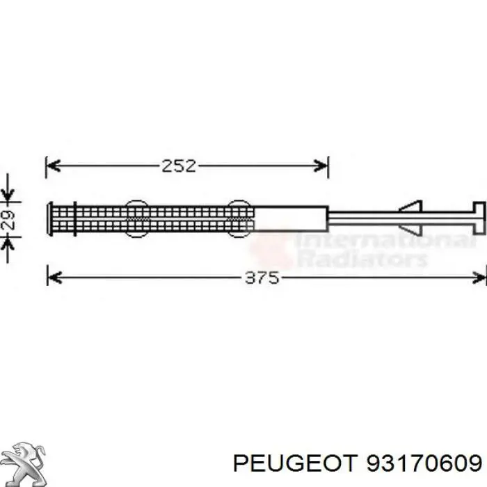 Осушитель кондиционера 93170609 Peugeot/Citroen