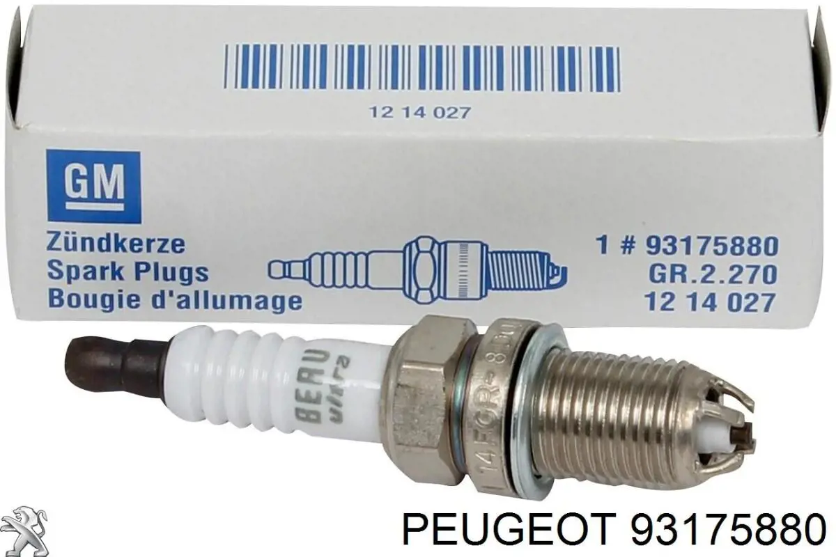 Свечи зажигания 93175880 Peugeot/Citroen