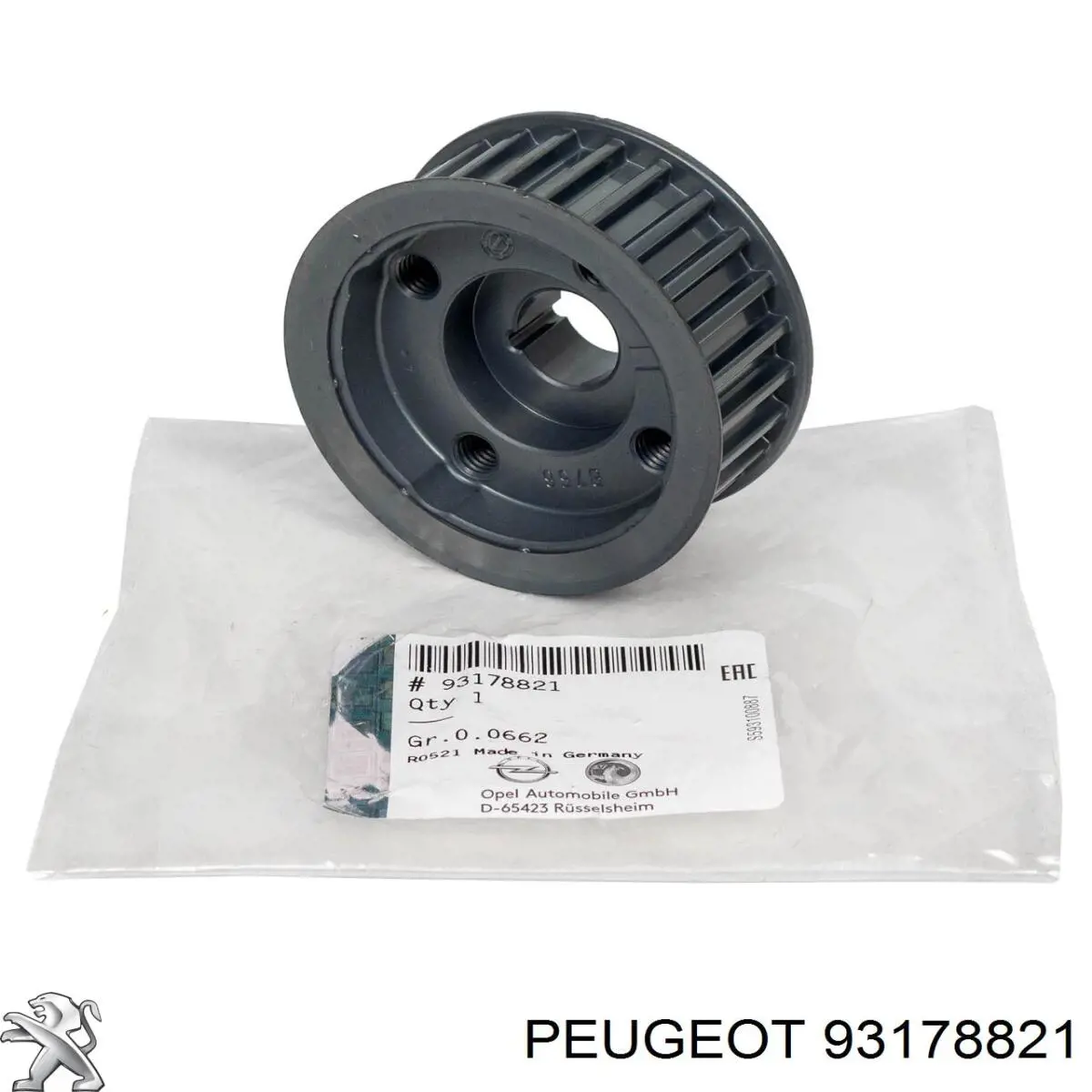 93178821 Peugeot/Citroen engrenagem de cadeia da roda dentada de acionamento de cambota de motor