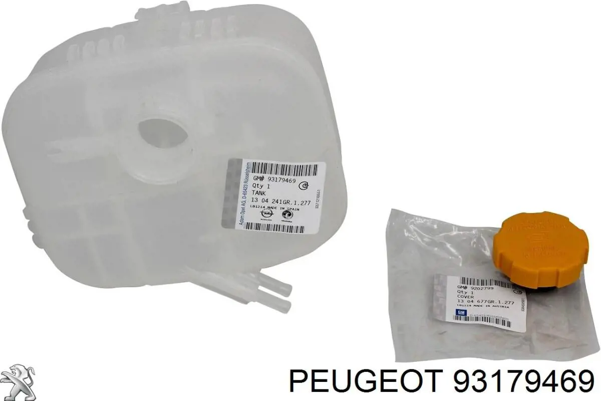 93179469 Peugeot/Citroen Расширительный бачок охлаждения