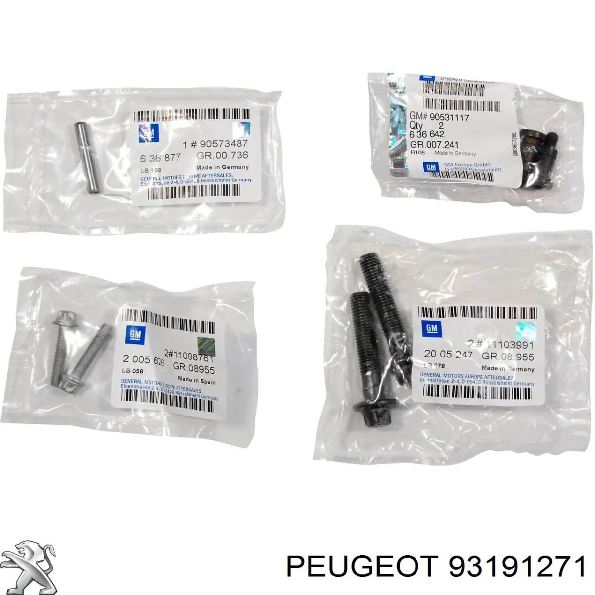 93191271 Peugeot/Citroen Комплект цепи
