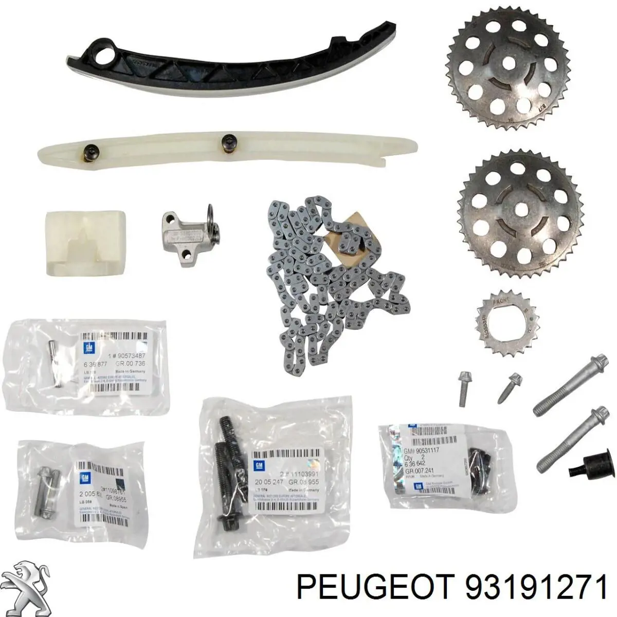 Kit de cadenas de distribución 93191271 Peugeot/Citroen