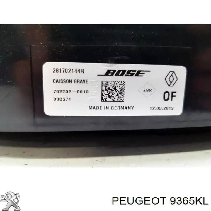  9365KL Peugeot/Citroen