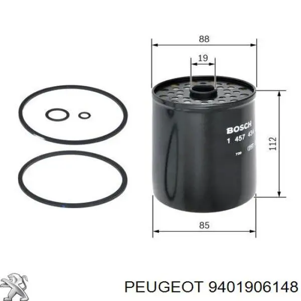 Filtro combustible 9401906148 Peugeot/Citroen