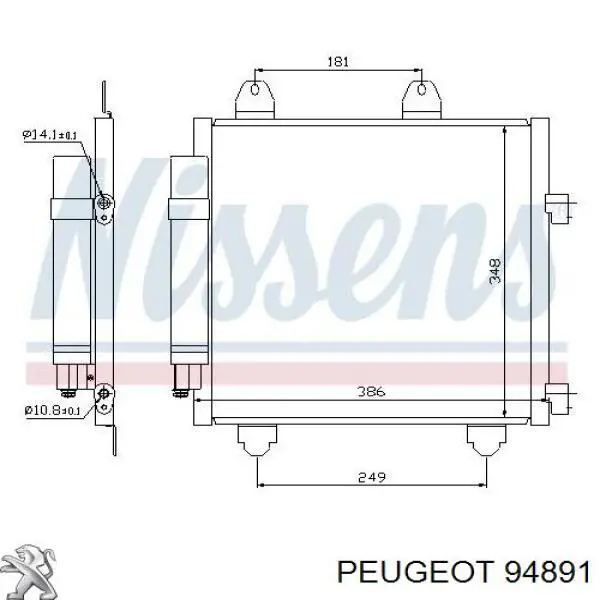 Válvula de admisión 94891 Peugeot/Citroen