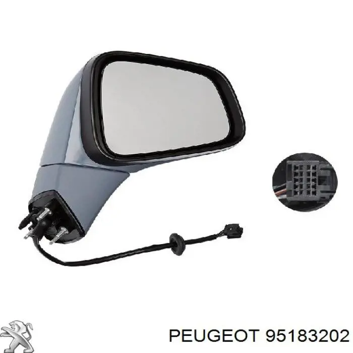 Cristal De Espejo Retrovisor Exterior Derecho 95183202 Peugeot/Citroen