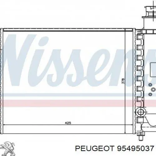 Радиатор 95495383 Peugeot/Citroen