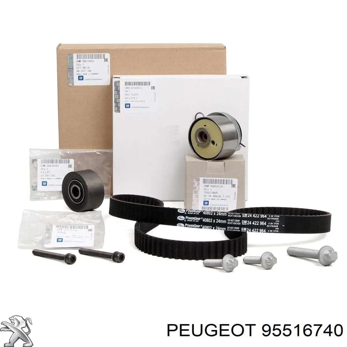 95516740 Peugeot/Citroen Комплект ремня ГРМ