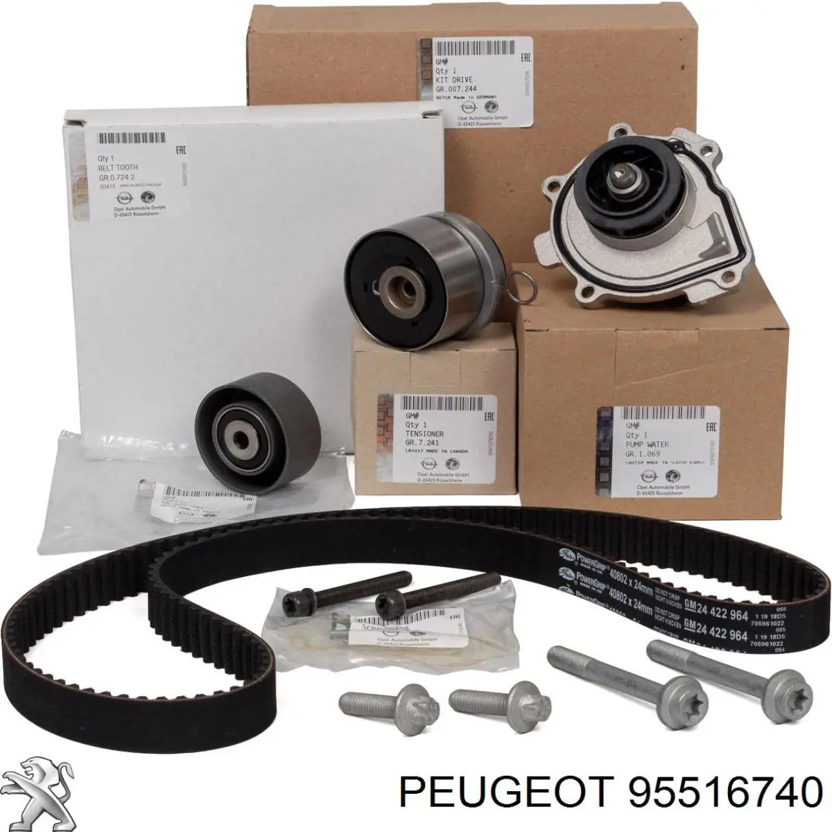Kit correa de distribución 95516740 Peugeot/Citroen