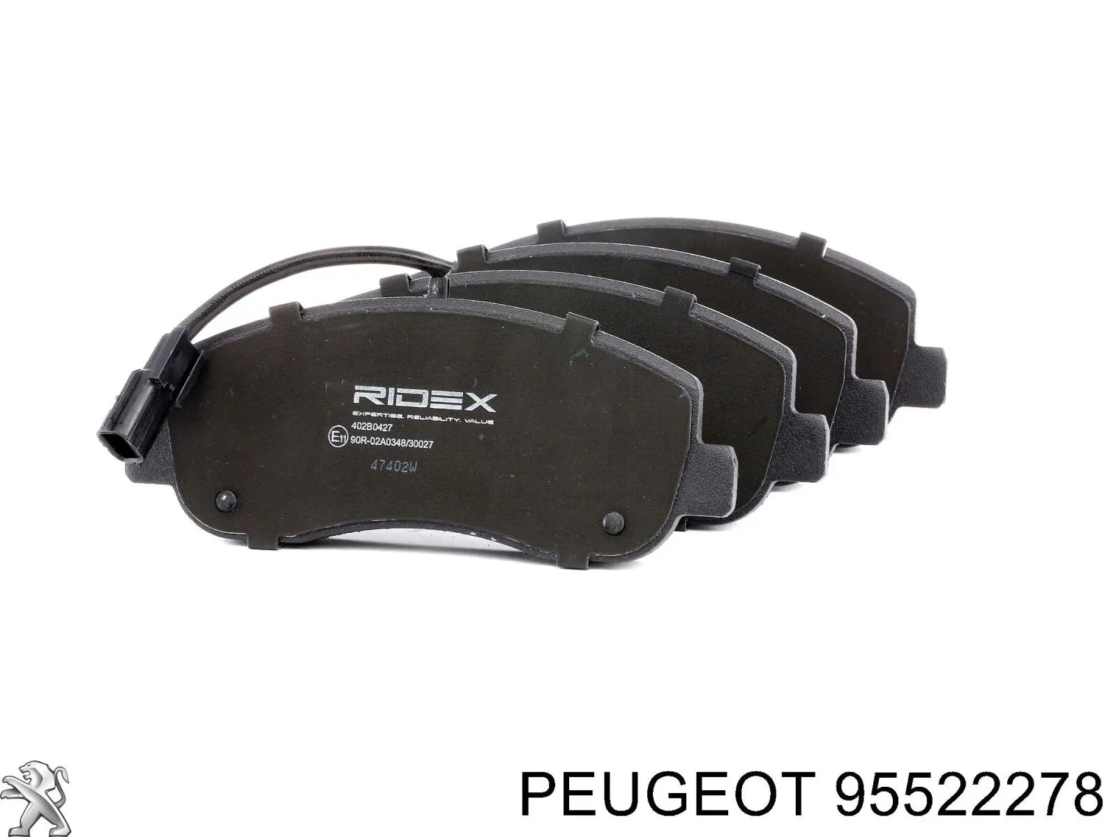 Передние тормозные колодки 95522278 Peugeot/Citroen