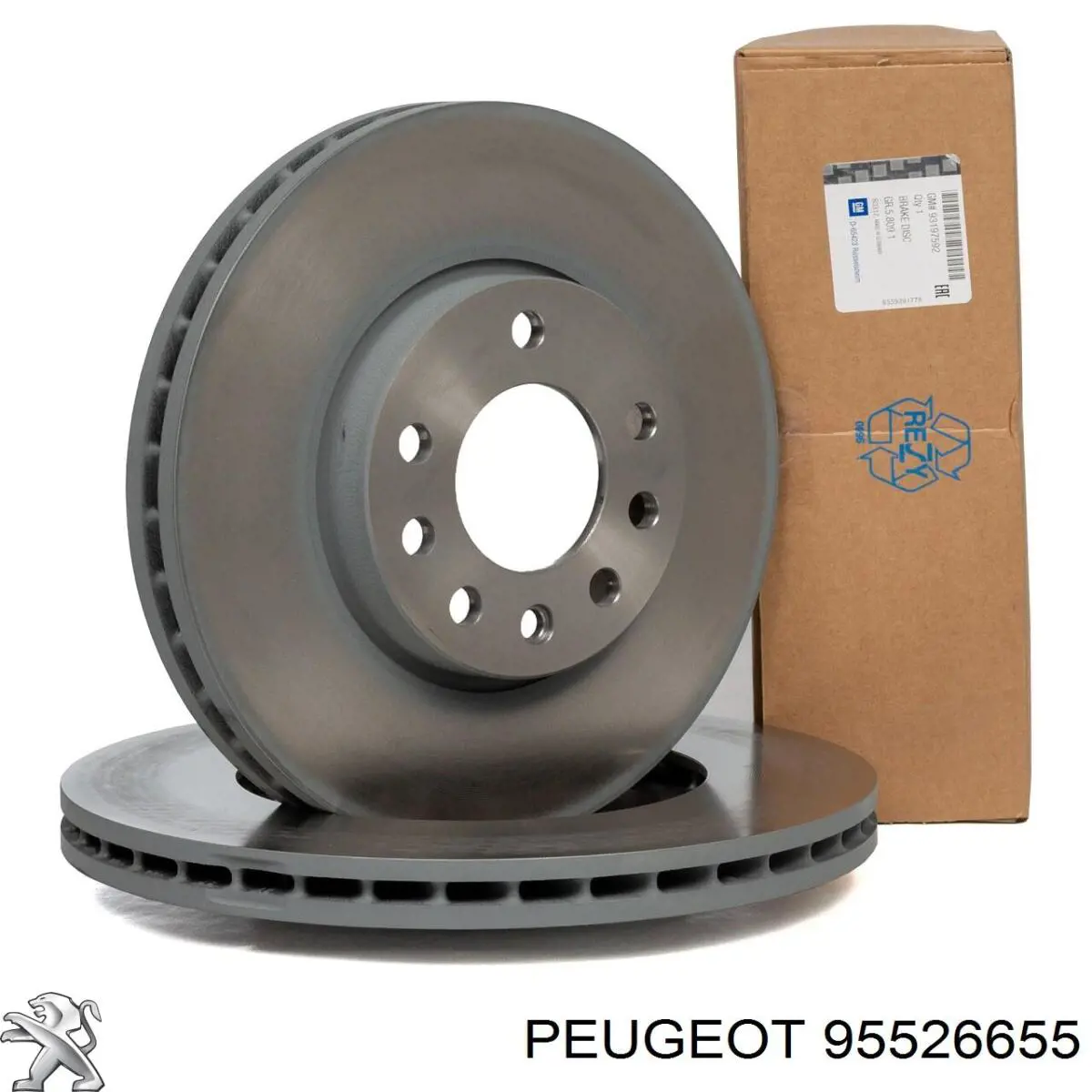 Передние тормозные диски 95526655 Peugeot/Citroen