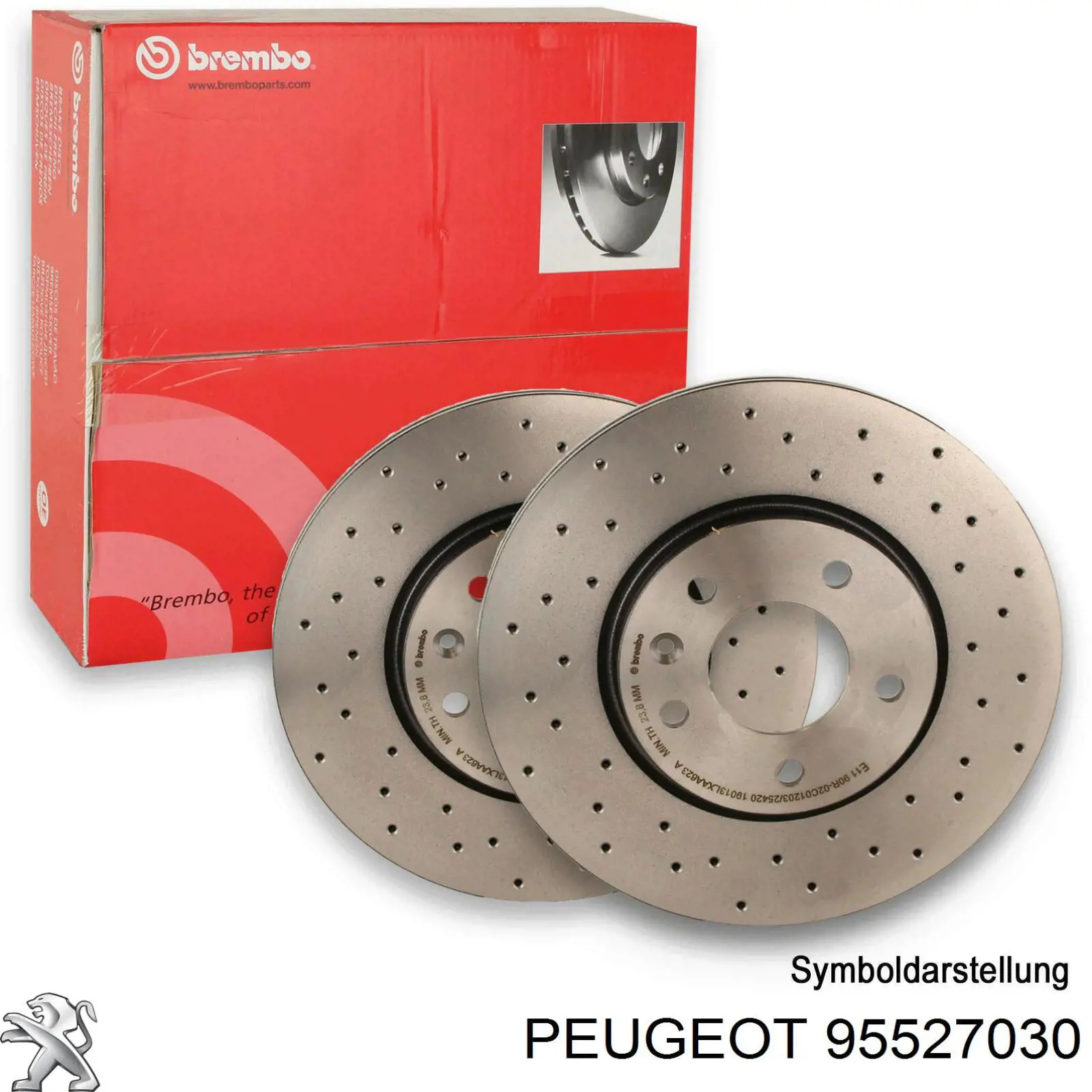 Передние тормозные диски 95527030 Peugeot/Citroen