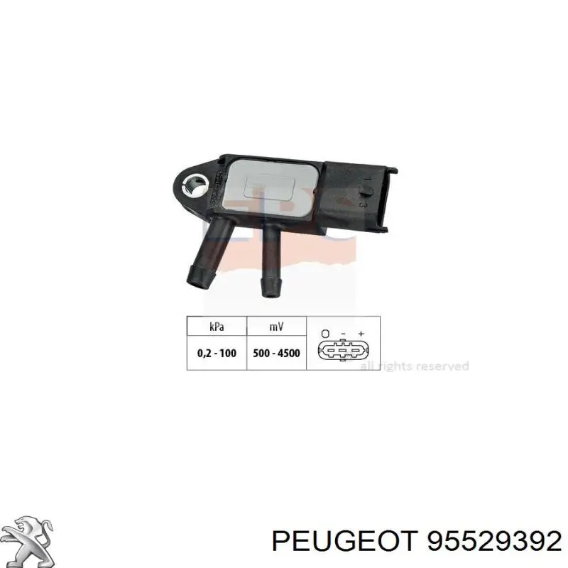 Sensor De Presion De Escape 95529392 Peugeot/Citroen