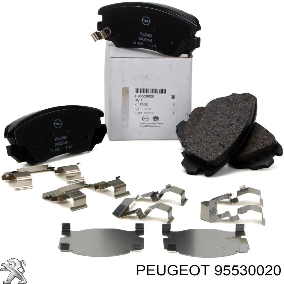 Передние тормозные колодки 95530020 Peugeot/Citroen