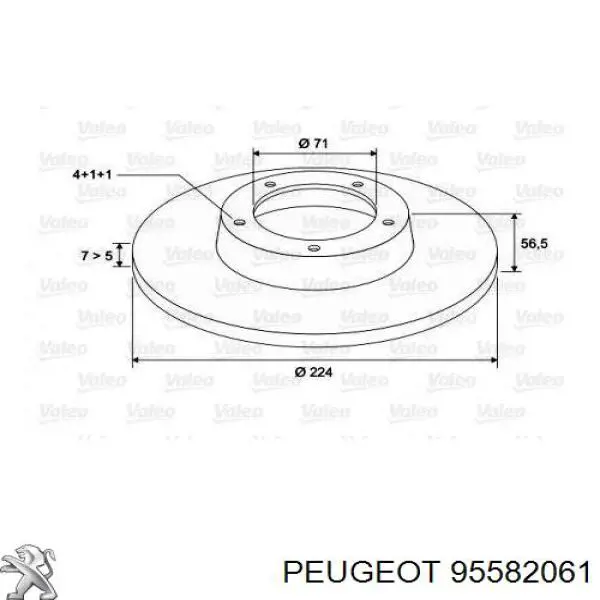 Тормозные диски 95582061 Peugeot/Citroen