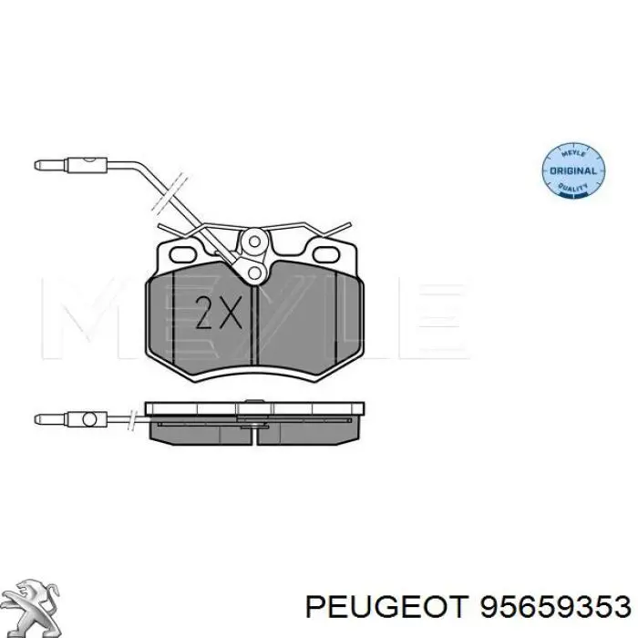 Передние тормозные колодки 95659353 Peugeot/Citroen