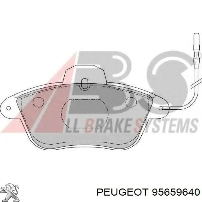 Передние тормозные колодки 95659640 Peugeot/Citroen