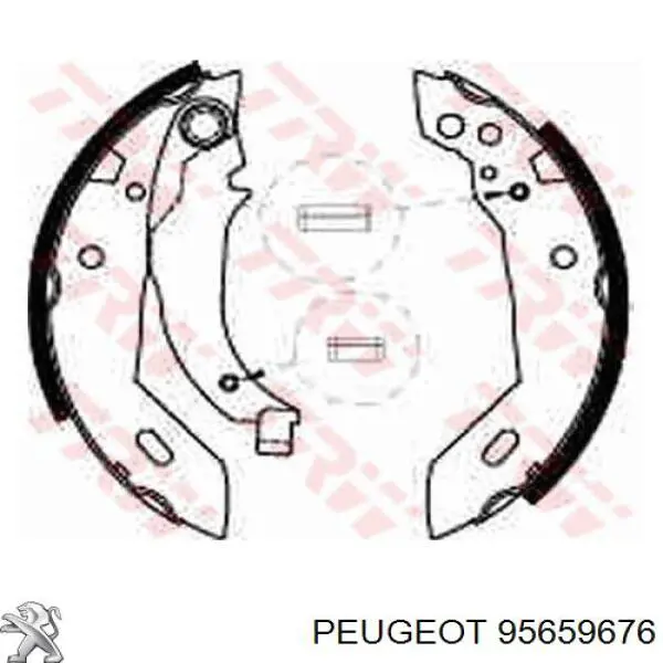95659676 Peugeot/Citroen колодки тормозные задние барабанные