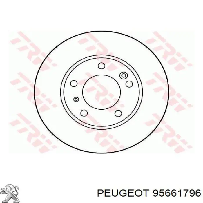 Disco de freno trasero 95661796 Peugeot/Citroen