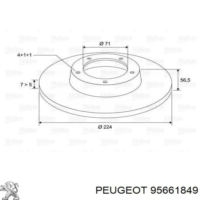 Тормозные диски 95661849 Peugeot/Citroen