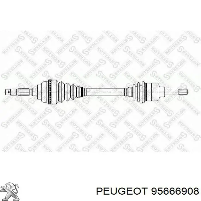 Полуось (привод) передняя левая 95666908 Peugeot/Citroen