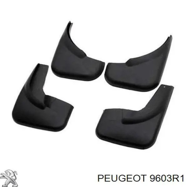 9603R1 Peugeot/Citroen Брызговики задние, комплект