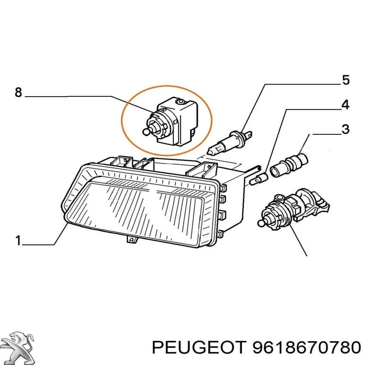 Электрокорректор фар Peugeot/Citroen 6224A9