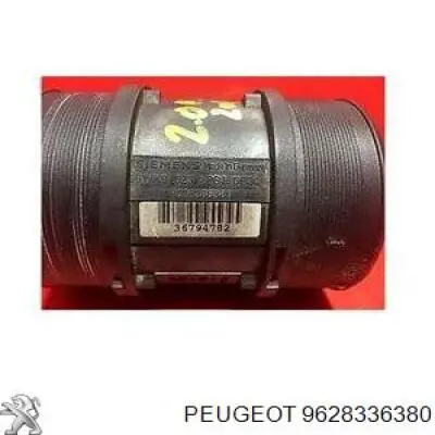 9628336380 Peugeot/Citroen sensor de fluxo (consumo de ar, medidor de consumo M.A.F. - (Mass Airflow))